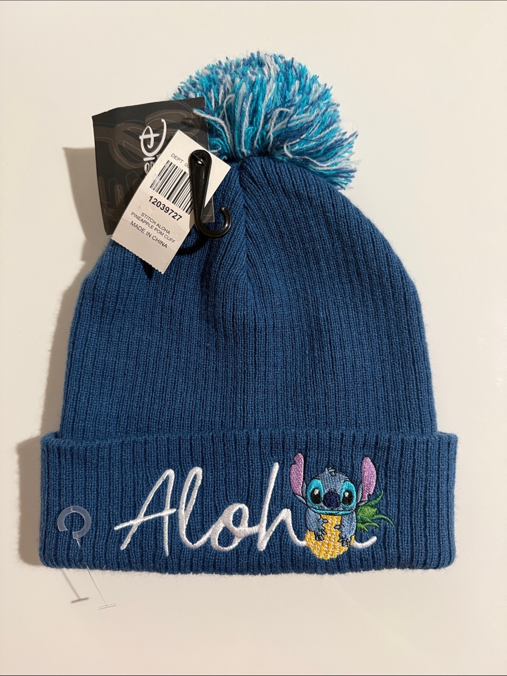 Disney Lilo & Stitch Aloha Pineapple Pom Cuff Beanie - BoxLunch Exclusive